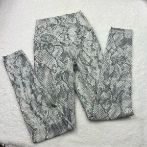 Aerie Cross Over Real Me Snakeskin Leggings